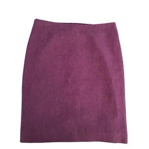 J. crew purple tweed wool pencil skirt